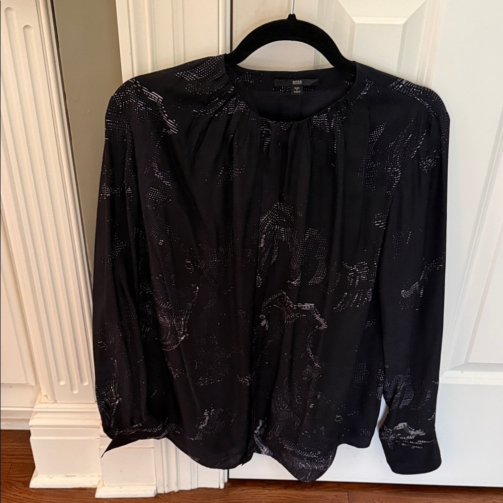 Hugo Boss Black Blouse with white Dot Detail